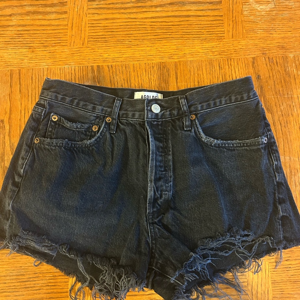 AGOLDE Women's Black Denim Shorts